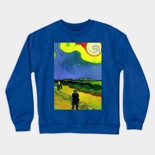 VAN GOGH STYLE RAINBOW ON HARVEST DAY Crewneck Sweatshirt